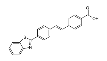 4-[2-[4-(1,3-benzothiazol-2-yl)phenyl]ethenyl]benzoic acid Structure