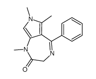 1,6,7-trimethyl-5-phenyl-3H-pyrrolo[3,4-e][1,4]diazepin-2-one Structure