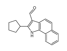 1H-Benz[g]indole-3-carboxaldehyde,2-cyclopentyl-(9CI) structure