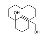 1-(3-hydroxyprop-1-ynyl)cyclododecan-1-ol结构式