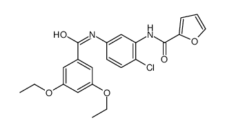 N-[2-chloro-5-[(3,5-diethoxybenzoyl)amino]phenyl]furan-2-carboxamide结构式