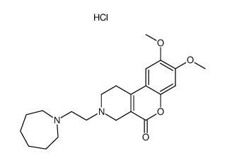 3-[2-(hexahydro-1H-azepin-1-yl)ethyl]-1,2,3,4-tetrahydro-8,9-dimethoxy-5H-[1]benzopyrano[3,4-c]pyridin-5-one dihydrochloride Structure