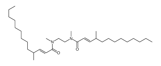 N,4-dimethyl-N-[2-[methyl(4-methyltridec-2-enoyl)amino]ethyl]tridec-2-enamide Structure