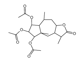 (3S)-5β,6α,7α-Triacetoxy-3aα,4,4a,5,6,7,7aα,8,9,9aα-decahydro-3β,4aβ,8α-trimethylazuleno[6,5-b]furan-2(3H)-one Structure