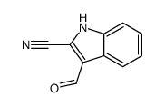 3-formyl-1H-indole-2-carbonitrile结构式