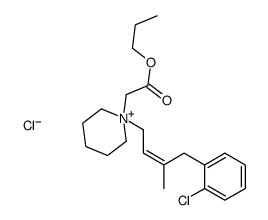 propyl 2-[1-[(E)-4-(2-chlorophenyl)-3-methylbut-2-enyl]piperidin-1-ium-1-yl]acetate,chloride Structure