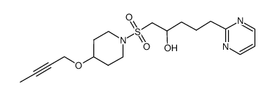 (R/S)-1-{[4-(but-2-ynyloxy)-piperidinyl]-sulphonyl}-5-(pyrimidin-2-yl)-pentan-2-ol Structure