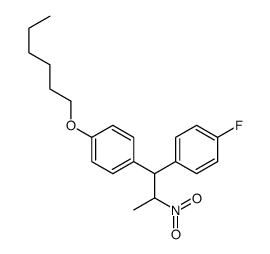 1-[1-(4-fluorophenyl)-2-nitropropyl]-4-hexoxybenzene结构式