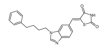 5-{[1-(4-phenylbutyl)-1H-benzimidazol-6-yl]methylene}-1,3-thiazolidine-2,4-dione Structure