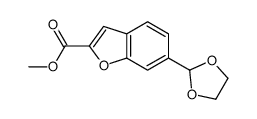 methyl 6-(1,3-dioxolan-2-yl)-1-benzofuran-2-carboxylate结构式