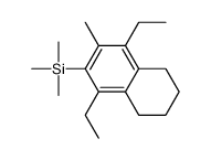 (1,4-diethyl-3-methyl-5,6,7,8-tetrahydronaphthalen-2-yl)-trimethylsilane Structure