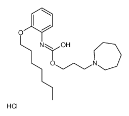 3-(azepan-1-ium-1-yl)propyl N-(2-heptoxyphenyl)carbamate,chloride结构式