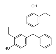 2-ethyl-4-[(3-ethyl-4-hydroxyphenyl)-phenylmethyl]phenol Structure