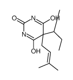 5-sec-Butyl-5-(3-methyl-2-butenyl)barbituric acid Structure