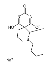 sodium,5-(1-butylsulfanylethyl)-4,6-dioxo-5-propyl-1H-pyrimidin-2-olate结构式