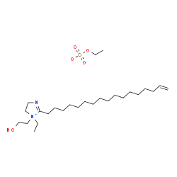 1(or 3)-ethyl-2-(heptadecenyl)-4,5-dihydro-1-(2-hydroxyethyl)-1-H-imidazolium ethyl sulphate Structure