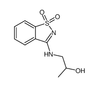 1-(1,1-dioxo-1H-1λ6-benzo[d]isothiazol-3-ylamino)-propan-2-ol Structure