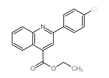 4-Quinolinecarboxylicacid, 2-(4-chlorophenyl)-, ethyl ester Structure