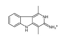 1,4-dimethyl-5H-pyrido[4,3-b]indol-2-ium-3-amine结构式