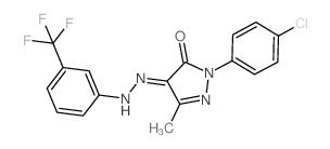 1H-Pyrazole-4,5-dione,1-(4-chlorophenyl)-3-methyl-, 4-[2-[3-(trifluoromethyl)phenyl]hydrazone] picture