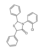 3-(2-chlorophenyl)-2,5-diphenylthiazolidin-4-one结构式