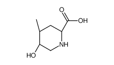 2-Piperidinecarboxylic acid, 5-hydroxy-4-methyl-, [2S-(2alpha,4alpha,5alpha)]- (9CI) Structure