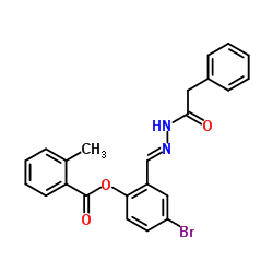 4-Bromo-2-{(E)-[(phenylacetyl)hydrazono]methyl}phenyl 2-methylbenzoate Structure