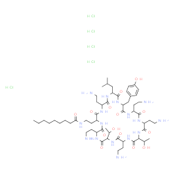 pelargonoyl cyclic decapeptide polymyxin M(1) Structure