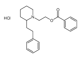 2-(2-phenethyl-1-piperidyl)ethyl benzoate hydrochloride structure