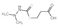 3-(dimethylaminothiocarbamoylsulfanyl)propanoic acid structure