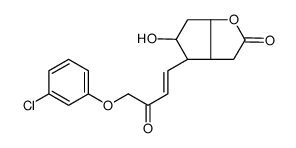 4-[(1E)-4-(3-Chlorophenoxy)-3-oxo-1-buten-1-yl]-5-hydroxyhexahydr o-2H-cyclopenta[b]furan-2-one结构式