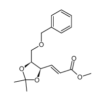 methyl (E)-3-((4R,5S)-5-((benzyloxy)methyl)-2,2-dimethyl-1,3-dioxolan-4-yl)acrylate结构式