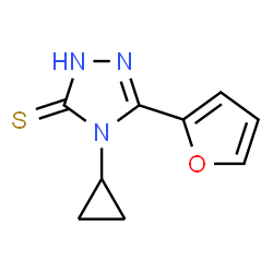 4-cyclopropyl-5-(furan-2-yl)-4H-1,2,4-triazole-3-thiol structure