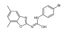 1-(4-bromophenyl)-3-(5,7-dimethyl-1,3-benzoxazol-2-yl)urea Structure