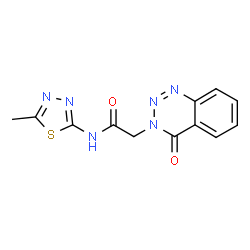 N-[(2E)-5-methyl-1,3,4-thiadiazol-2(3H)-ylidene]-2-(4-oxo-1,2,3-benzotriazin-3(4H)-yl)acetamide Structure