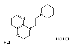 4-(2-(1-Piperidinyl)ethyl)-3,4-dihydro-2H-pyrido(3,2-b)-1,4-oxazine tr ihydrochloride Structure