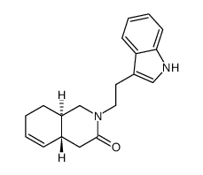 trans-1,4,4a,7,8,8a-hexahydro-2-(2-indol-3-ylethyl)-3(2H)-isoquinolone Structure