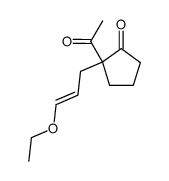 (E)-2-Acetyl-2-(3-ethoxy-2-propenyl)cyclopentanone结构式