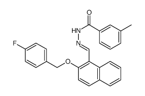 Benzoic acid, 3-methyl-, 2-[[2-[(4-fluorophenyl)methoxy]-1-naphthalenyl]methylene]hydrazide Structure