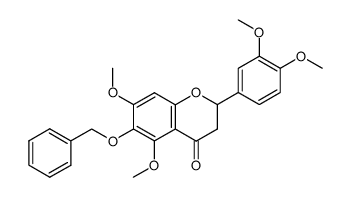 6-benzyloxy-3',4',5,7-tetramethoxyflavanone结构式