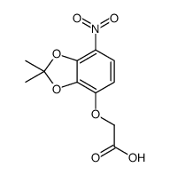 2-[(2,2-dimethyl-7-nitro-1,3-benzodioxol-4-yl)oxy]acetic acid结构式