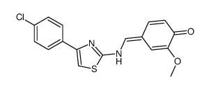 4-[[[4-(4-chlorophenyl)-1,3-thiazol-2-yl]amino]methylidene]-2-methoxycyclohexa-2,5-dien-1-one结构式