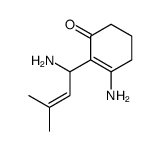 3-amino-2-(1-amino-3-methylbut-2-enyl)cyclohex-2-en-1-one Structure