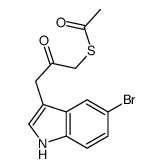 S-[3-(5-bromo-1H-indol-3-yl)-2-oxopropyl] ethanethioate Structure