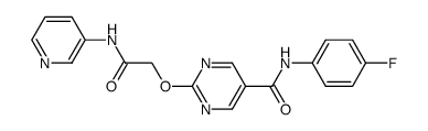 2-(Pyridin-3-ylcarbamoylmethoxy)pyrimidine-5-carboxylic acid (4-fluorophenyl)amide结构式