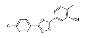 5-[5-(4-chloro-phenyl)-[1,3,4]-oxadiazol-2-yl]-2-methyl-phenol Structure