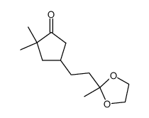 2,2-dimethyl-4-<2-(2-methyl-1,3-dioxolan-2-yl)ethyl>cyclopentanone结构式