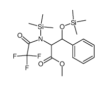 methyl 3-phenyl-2-(2,2,2-trifluoro-N-(trimethylsilyl)acetamido)-3-((trimethylsilyl)oxy)propanoate structure