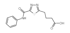 4-[5-(Anilinocarbonyl)-1,3,4-thiadiazol-2-yl]-butanoic acid picture