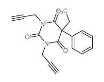 2,4,6(1H,3H,5H)-Pyrimidinetrione,5-ethyl-5-phenyl-1,3-di-2-propyn-1-yl-结构式